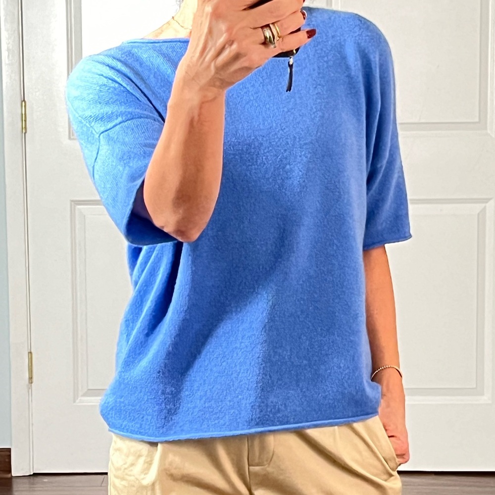 360 cashmere 100% cashmere short sleeves sweater - Picture 5 of 11